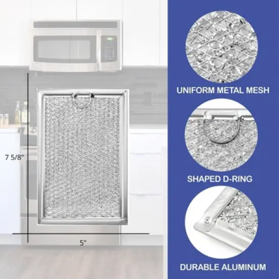 Nispira Replacement Range Hood Microwave Grease Filter Compatible with GE WB06X10309, 8 Packs image {1}