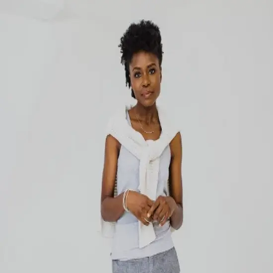 ETHIC GOODS Women's Dainty Stone Morse Code Necklace [STRENGTH] image {4}