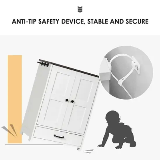 Lirago White Deep Walnut Cat Feeding Station 23.6x13.8x31.5"-Hidden Bowls and Storage Hooks image {2}