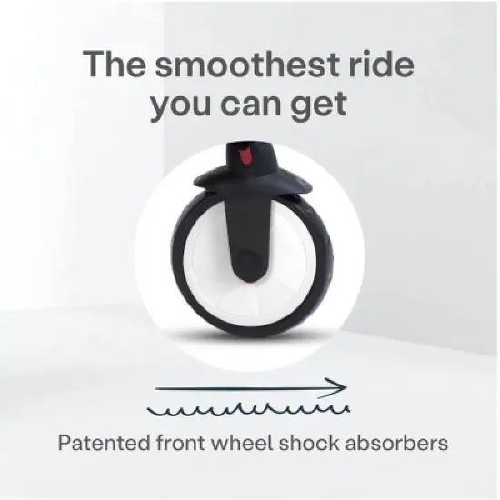 smarTrike STR5 6 in 1 Foldable Toddler Stroller Tricycle Combination with 1 Hand Steering Shock Absorbency and 5 Point Harness, Black and White image {2}