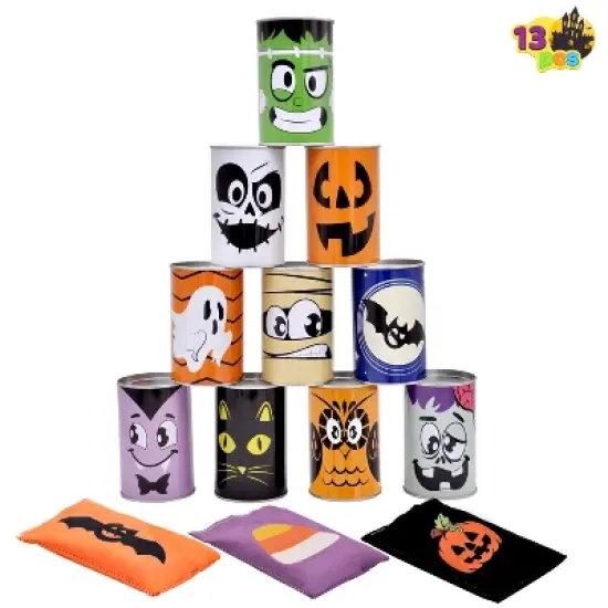 Joyfy Halloween Party Favors 13 Pcs Halloween Carnival Can Bean Bag Toss Game Set Outdoor Lawn Yard Holiday Birthday Kids Adults Family Party Games image {7}