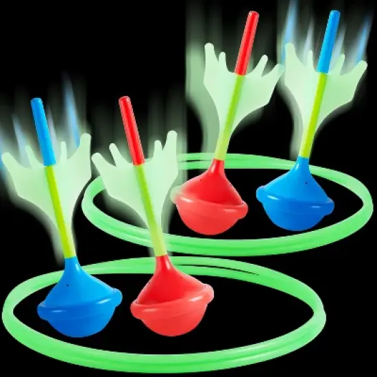 Joyfy Glow-in-the-Dark Lawn Darts Game Set for All Ages - Safe Soft-Tip Outdoor Darts for Family Fun, Camping, and Backyard Activities image {8}