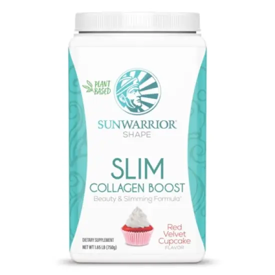 SLIM Collagen Boost Protein Powder, Beauty & Slimming Formula, Plant-Based Protein, Chocolate, Vanilla or Red Velvet Flavors, Sunwarrior, 750gm image {7}