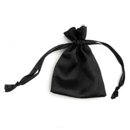 Hibana: Satin Drawstring Jewelry Pouches - 3.25 x 4.25" - 6ct Black image {1}