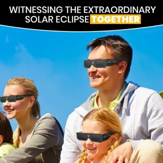 Solar Eclipse Glasses Approved 2024 (4 Pack) CE and ISO Certified Solar Eclipse Observation Glasses Safe Shades image {7}