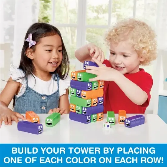Game Zone Wiggly Worms For 2-4 Players, Ages 3+, Tower Block Stacking Game, Kids & Family Multiplayer image {4}