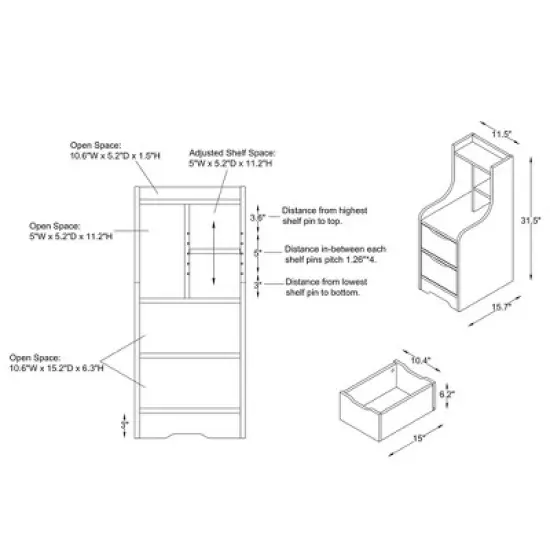 Clumsen Multi Storage Night Stand - miBasics image {7}