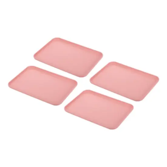 Unique Bargains Plastic Reusable Serving Tray 4 Pcs image {7}