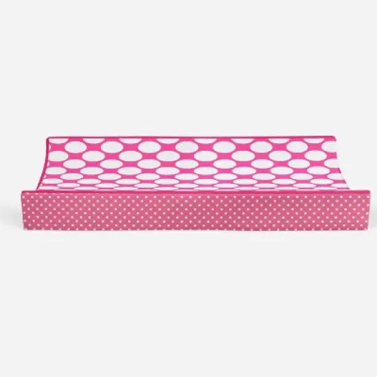 Bacati - MixNMatch Pink Large Dots Changing Pad Cover image {4}