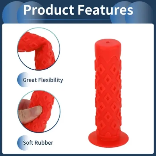 Unique Bargains Bike Handlebar Grips Covers 4.72" Orange 1 Pair image {3}