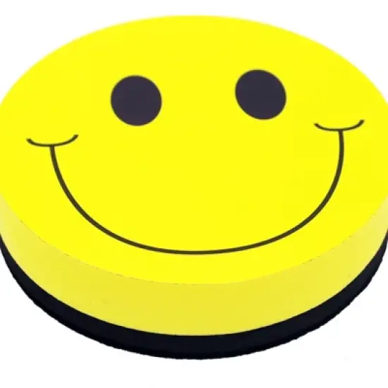 Ashley Productions&reg; Magnetic Whiteboard Eraser, Smile Face, Pack of 6 image {2}