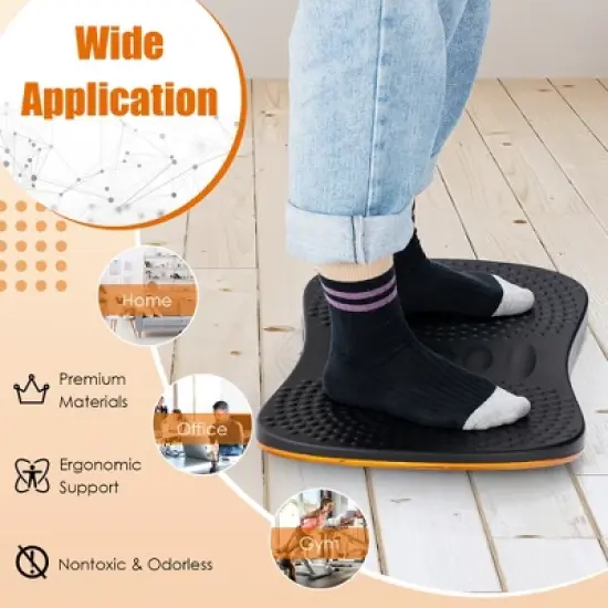 Costway Portable Anti-Fatigue Balance Board Wobble Board W/Raised Massage Points Office image {5}