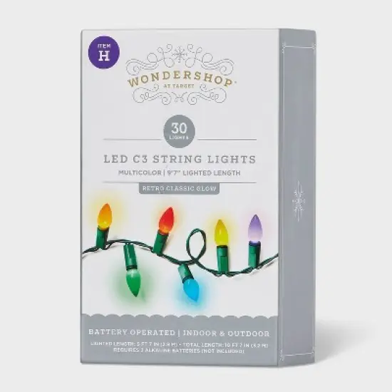 30ct LED Christmas Indoor Outdoor Novelty String Lights with Green Wire - Wondershop&trade; image {4}