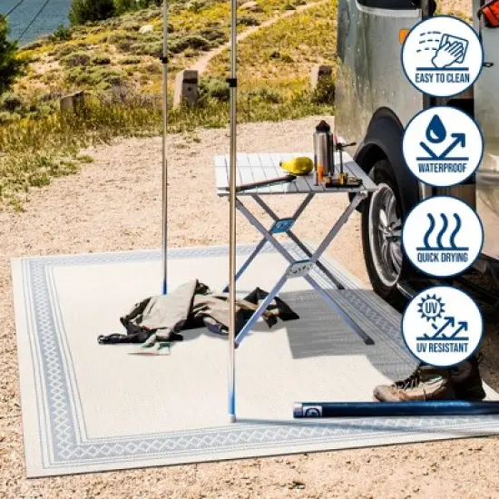 Lucia Classic Diamond Border Indoor/Outdoor Area Rug - JONATHAN Y image {9}