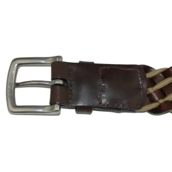 CrookhornDavis Men's Como Leather and Cotton Cord Braided Belt image {3}