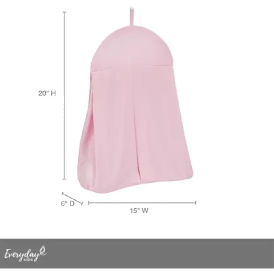 Everyday Kids Light Pink Hanging Diaper Caddy for Girls &ndash; Portable, Foldable, Washable Organizer with Hook for Easy Access at Changing Station image {4}