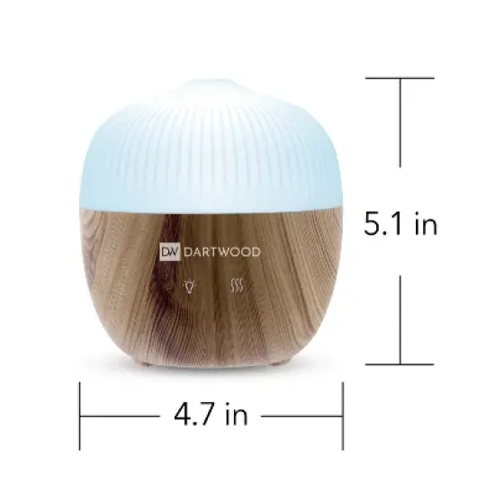 Dartwood Mini Aroma Diffuser - Mini Aromatherapy Essential Oil Diffuser for Your Home (Wood Grain) image {5}