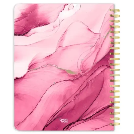 BrownTrout Crackled Blush 2026 6"x7.75" Desk Planner Foil Stamped Cover image {1}