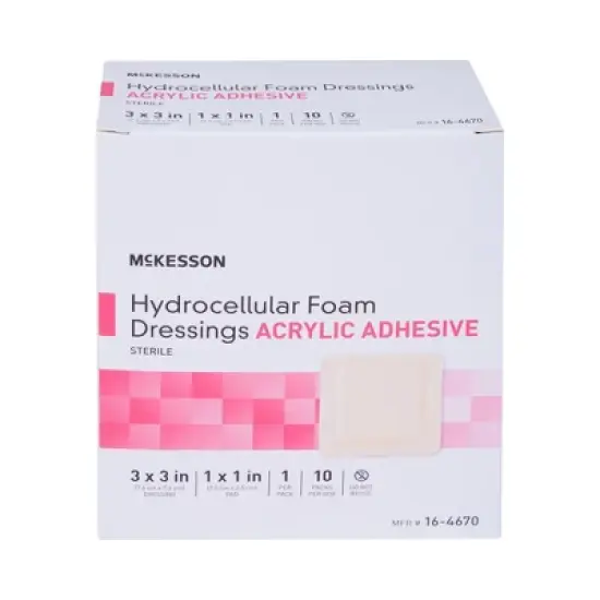 McKesson Foam Dressing, Acrylic Adhesive, 100 Count image {3}