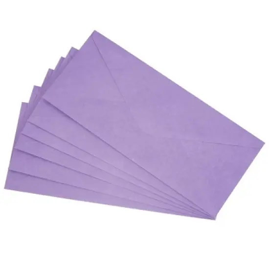 Paper Junkie 200 Pack Bulk #10 Purple Envelopes with Gummed Seal, Business Size Invitations Letters, Greeting Cards, 4.1in x 9.5in image {5}