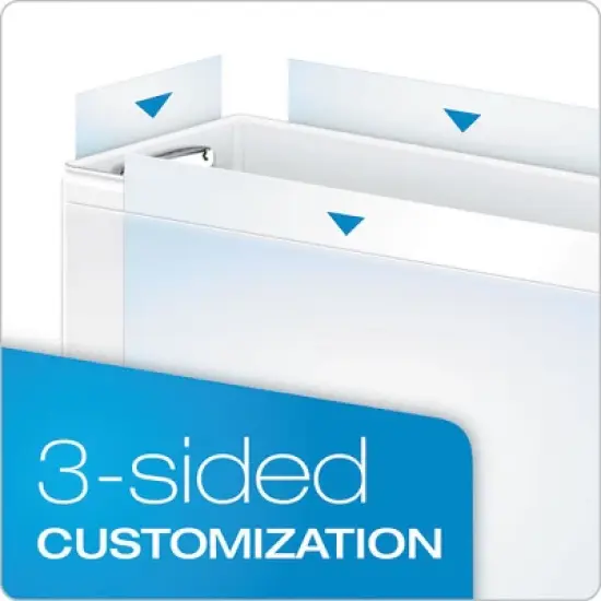 Cardinal Premier Easy Open ClearVue Locking Slant-D Ring Binder, 3 Rings, 1" Capacity, 11 x 8.5, White image {4}