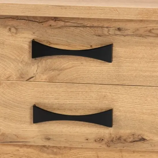 Colburn Wood 2 Drawer Nightstand Oak Brown - Baxton Studio image {3}