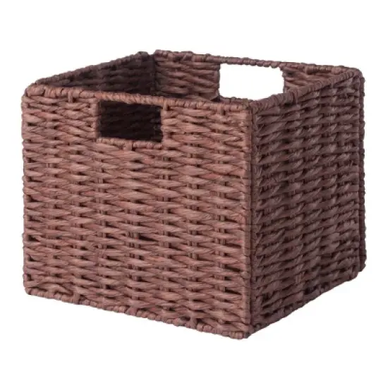 4pc Adriana Storage Bench with Baskets Walnut - Winsome image {8}