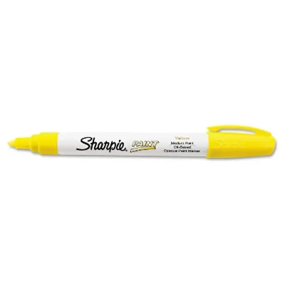 Sharpie Permanent Paint Marker Medium Point Yellow 35554 image {1}