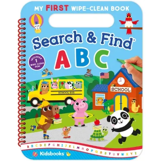 My First Wipe-Clean Book: Search & Find ABC - by  Kidsbooks Publishing (Spiral Bound) image {1}