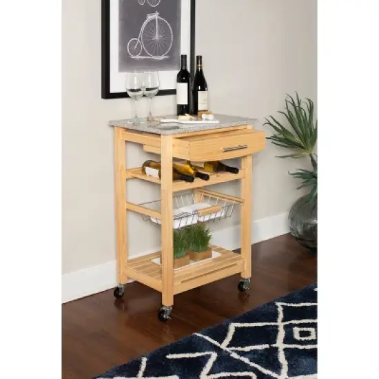 Roger Kitchen Island Granite Top - Linon image {6}