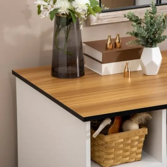 PawHut Dog Crate Furniture with Storage Space, Dog Kennel with Lockable Door, Pet Cage for Large Medium Dogs, 47" x 23.5" x 35" image {5}