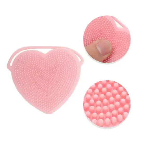 Unique Bargains Silicone Facial Cleansing Brush with Suction Cup 3.35"x2.95"x0.51" 1 Pc image {2}