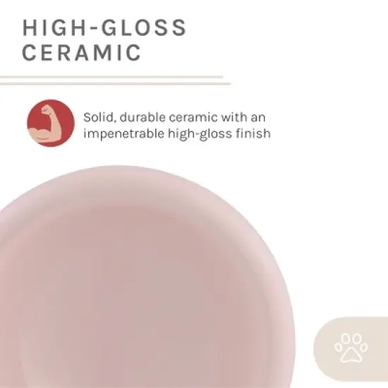 Sam's Pets Short Tulip Pet Bowl In Glossy Pink image {7}