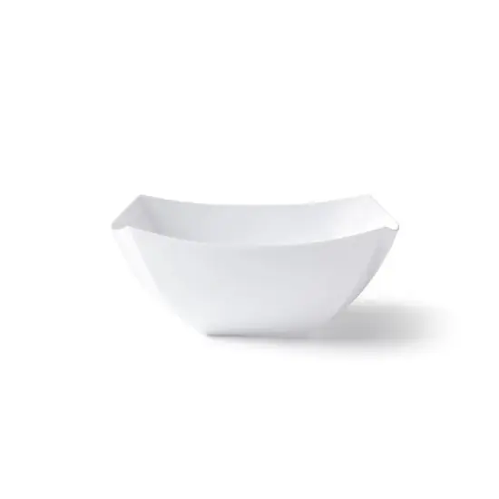 Posh Setting Square Fancy White Serving Bowl - 16 oz. - 4 Pack image {5}