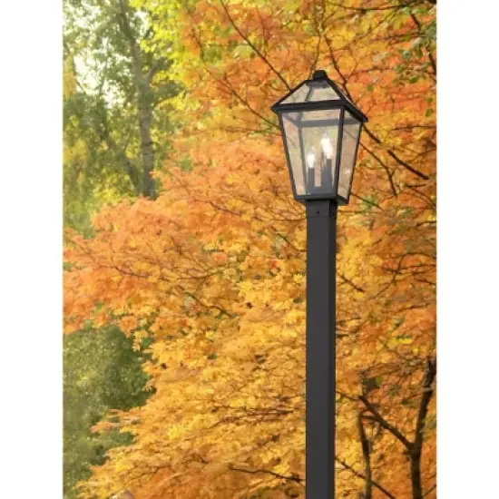 Talbot 3-Light Outdoor Post Mount Fixture - Dimmable, Wet Rated, 10" x 113.5", Aluminum image {1}