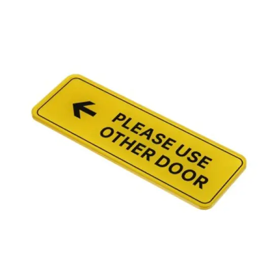 Unique Bargains Acrylic Self-Adhesive Business Please Use Other Door Left Arrow Sign image {2}