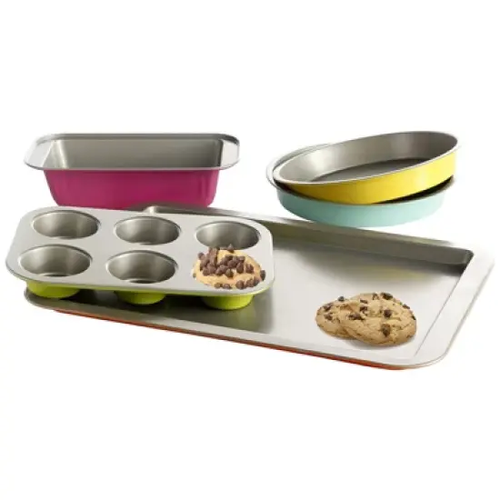 Gibsone Home Color Splash Lyneham 5 pc Carbon Steel Bakeware Set image {3}