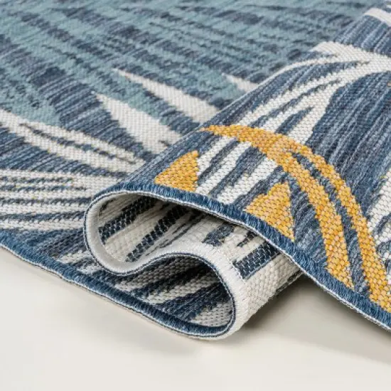 JONATHAN Y Calypso Coastal Casual Palm Frond Reversible Machine-Washable Indoor/Outdoor Area Rug image {7}