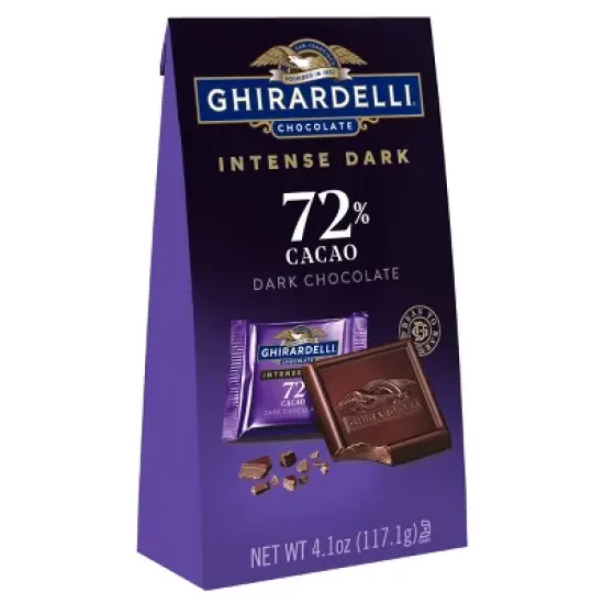 Ghirardelli INTENSE DARK Chocolate Candy SQUARES, 72% Cacao - 4.1oz image {7}