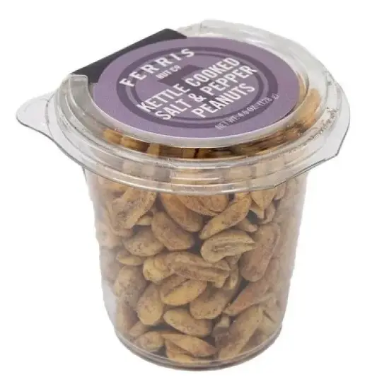 Ferris Nut Co. Kettle Cooked Salt and Pepper Peanuts - Case of 12/4.5 oz image {1}