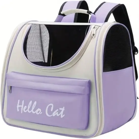 BABYYER Pet Cute Foldable Capsule Backpack for Small, Medium Cats, Puppies, Dogs, Transparent, Breathable, Heat Resistant Carry Bag image {8}