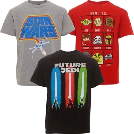Star Wars The Mandalorian C-3PO Chewbacca Stormtrooper 3 Pack T-Shirts Little Kid to Big Kid image {9}