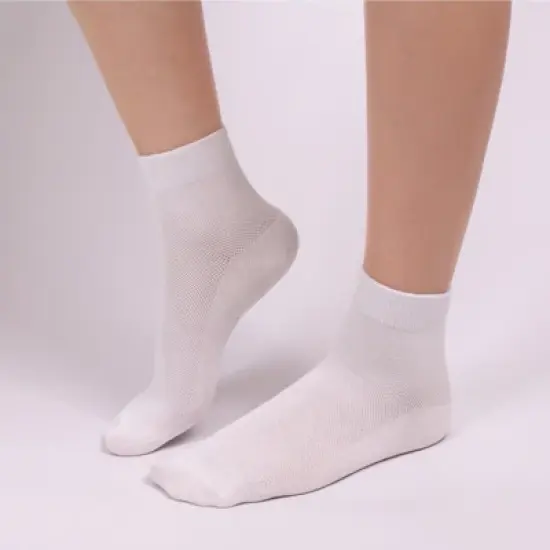 SERISIMPLE Women Thin Viscose Bamboo Above Ankle Sock Breathable Lightweight Classic Crew Casual 5 Pairs image {9}