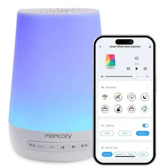 Momcozy Noise Machine for Baby Sleeping with Night Light - White image {11}