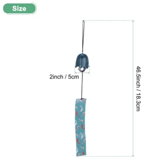Unique Bargains Metal Japanese Traditional Ornament Tulip Wind Chime 1 Pc image {2}