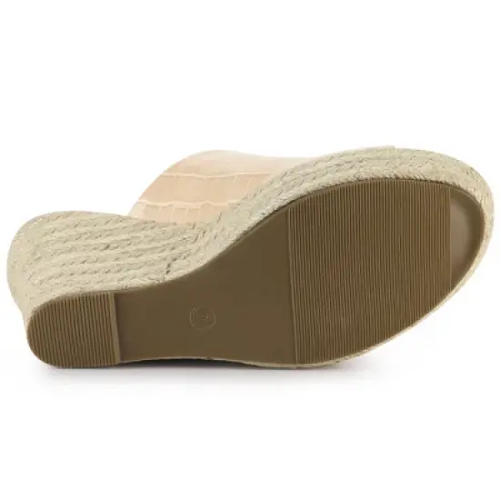 Allegra K Women's Espadrilles Wedges Sandals image {4}