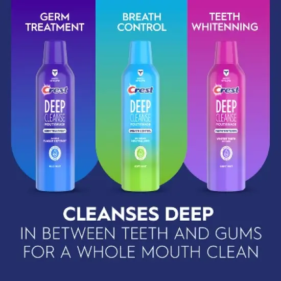 Crest Deep Cleanse Germ Treatment Mouthwash Mild Mint - 475mL image {7}