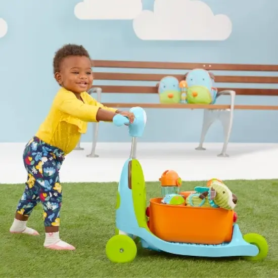 Skip Hop Kids' 3-in-1 Ride On Scooter and Wagon Toy - Dog image {3}