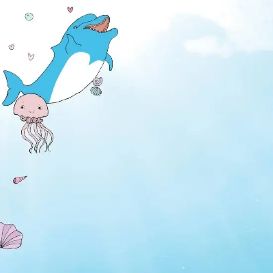 80ct Dolphin Adventure Letterhead Blue: Great Papers! Stationery, 8.5x11 Inch Matte Paper, Unbound, All Occasions, 80 Sheets image {1}