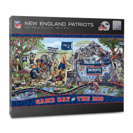 NFL New England Patriots Game Day at the Zoo 500pc Puzzle image {1}